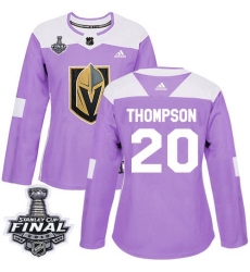 womens paul thompson vegas golden knights jersey purple adidas 20 nhl 2018 stanley cup final authentic fights cancer practice