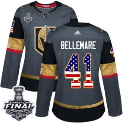 womens pierre edouard bellemare vegas golden knights jersey gray adidas 41 nhl 2018 stanley cup final authentic usa flag fashion