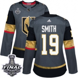 womens reilly smith vegas golden knights jersey gray adidas 19 nhl home 2018 stanley cup final authentic