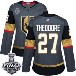 womens shea theodore vegas golden knights jersey gray adidas 27 nhl home 2018 stanley cup final authentic