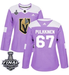 womens teemu pulkkinen vegas golden knights jersey purple adidas 67 nhl 2018 stanley cup final authentic fights cancer practice