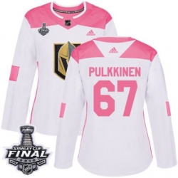 womens teemu pulkkinen vegas golden knights jersey white pink adidas 67 nhl 2018 stanley cup final authentic fashion