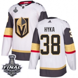 womens tomas hyka vegas golden knights jersey white adidas 38 nhl away 2018 stanley cup final authentic