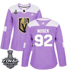 womens tomas nosek vegas golden knights jersey purple adidas 92 nhl 2018 stanley cup final authentic fights cancer practice