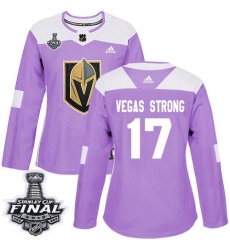 womens vegas strong vegas golden knights jersey purple adidas 17 nhl 2018 stanley cup final authentic fights cancer practice