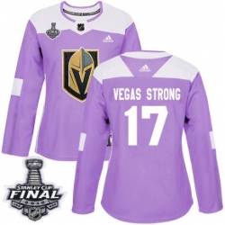 womens vegas strong vegas golden knights jersey purple adidas 17 nhl 2018 stanley cup final authentic fights cancer practice