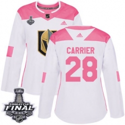 womens william carrier vegas golden knights jersey white pink adidas 28 nhl 2018 stanley cup final authentic fashion