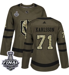 womens william karlsson vegas golden knights jersey green adidas 71 nhl 2018 stanley cup final authentic salute to service