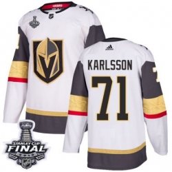 womens william karlsson vegas golden knights jersey white adidas 71 nhl away 2018 stanley cup final authentic