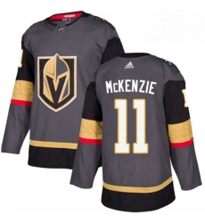 Youth Adidas Vegas Golden Knights 11 Curtis McKenzie Authentic Gray Home NHL Jersey 