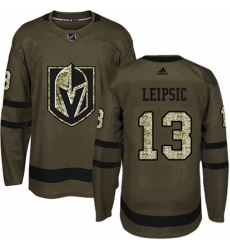 Youth Adidas Vegas Golden Knights 13 Brendan Leipsic Authentic Green Salute to Service NHL Jersey 