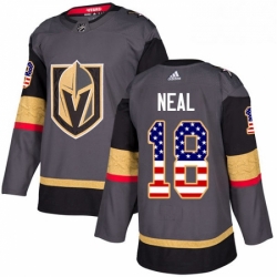 Youth Adidas Vegas Golden Knights 18 James Neal Authentic Gray USA Flag Fashion NHL Jersey 