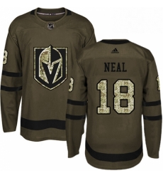 Youth Adidas Vegas Golden Knights 18 James Neal Authentic Green Salute to Service NHL Jersey 