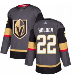 Youth Adidas Vegas Golden Knights 22 Nick Holden Authentic Gray Home NHL Jersey 