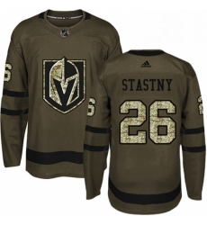 Youth Adidas Vegas Golden Knights 26 Paul Stastny Authentic Green Salute to Service NHL Jersey 