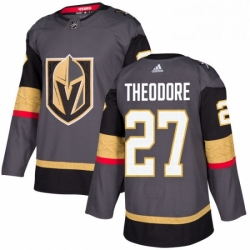 Youth Adidas Vegas Golden Knights 27 Shea Theodore Authentic Gray Home NHL Jersey 