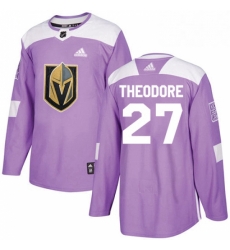 Youth Adidas Vegas Golden Knights 27 Shea Theodore Authentic Purple Fights Cancer Practice NHL Jersey 