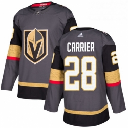Youth Adidas Vegas Golden Knights 28 William Carrier Authentic Gray Home NHL Jersey 