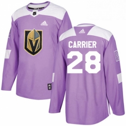 Youth Adidas Vegas Golden Knights 28 William Carrier Authentic Purple Fights Cancer Practice NHL Jersey 