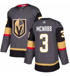 Youth Adidas Vegas Golden Knights 3 Brayden McNabb Authentic Gray Home NHL Jersey 
