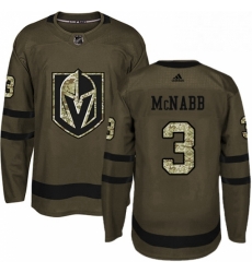 Youth Adidas Vegas Golden Knights 3 Brayden McNabb Authentic Green Salute to Service NHL Jersey 
