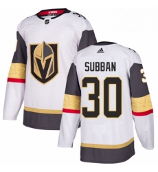 Youth Adidas Vegas Golden Knights 30 Malcolm Subban Authentic White Away NHL Jersey 