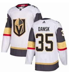 Youth Adidas Vegas Golden Knights 35 Oscar Dansk Authentic White Away NHL Jersey 