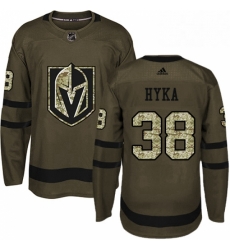 Youth Adidas Vegas Golden Knights 38 Tomas Hyka Authentic Green Salute to Service NHL Jersey 