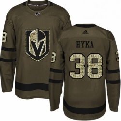 Youth Adidas Vegas Golden Knights 38 Tomas Hyka Authentic Green Salute to Service NHL Jersey 