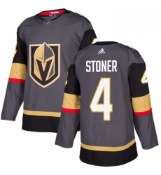 Youth Adidas Vegas Golden Knights 4 Clayton Stoner Authentic Gray Home NHL Jersey 