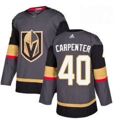 Youth Adidas Vegas Golden Knights 40 Ryan Carpenter Authentic Gray Home NHL Jerse