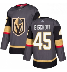 Youth Adidas Vegas Golden Knights 45 Jake Bischoff Authentic Gray Home NHL Jersey 