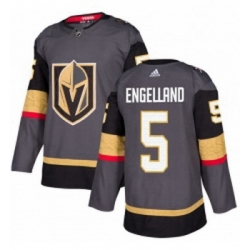Youth Adidas Vegas Golden Knights 5 Deryk Engelland Authentic Gray Home NHL Jersey 