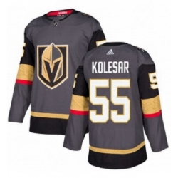 Youth Adidas Vegas Golden Knights 55 Keegan Kolesar Authentic Gray Home NHL Jersey 