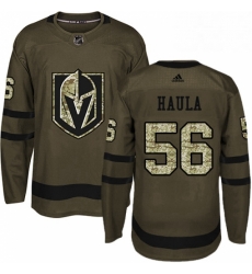 Youth Adidas Vegas Golden Knights 56 Erik Haula Authentic Green Salute to Service NHL Jersey 