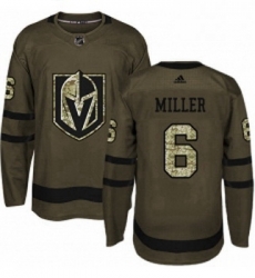 Youth Adidas Vegas Golden Knights 6 Colin Miller Authentic Green Salute to Service NHL Jersey 