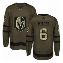 Youth Adidas Vegas Golden Knights 6 Colin Miller Authentic Green Salute to Service NHL Jersey 
