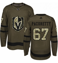 Youth Adidas Vegas Golden Knights 67 Max Pacioretty Authentic Green Salute to Service NHL Jersey 