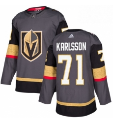 Youth Adidas Vegas Golden Knights 71 William Karlsson Authentic Gray Home NHL Jersey 
