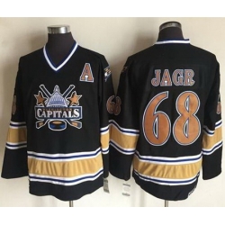 Capitals #68 Jaromir Jagr Black CCM Throwback Stitched NHL Jersey