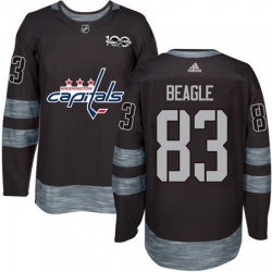 Capitals #83 Jay Beagle Black 1917 2017 100th Anniversary Stitched NHL Jersey