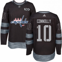 Mens Adidas Washington Capitals 10 Brett Connolly Premier Black 1917 2017 100th Anniversary NHL Jersey 