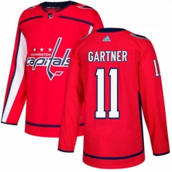 Mens Adidas Washington Capitals 11 Mike Gartner Authentic Red Home NHL Jersey 