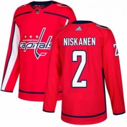 Mens Adidas Washington Capitals 2 Matt Niskanen Authentic Red Home NHL Jersey 