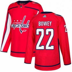 Mens Adidas Washington Capitals 22 Madison Bowey Authentic Red Home NHL Jersey 