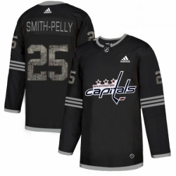 Mens Adidas Washington Capitals 25 Devante Smith Pelly Black 1 Authentic Classic Stitched NHL Jersey 
