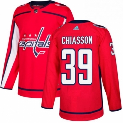 Mens Adidas Washington Capitals 39 Alex Chiasson Premier Red Home NHL Jersey 
