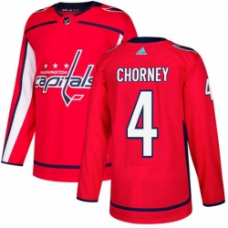 Mens Adidas Washington Capitals 4 Taylor Chorney Authentic Red Home NHL Jersey 