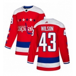 Mens Adidas Washington Capitals 43 Tom Wilson Authentic Red Alternate NHL Jersey 