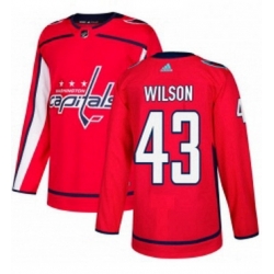 Mens Adidas Washington Capitals 43 Tom Wilson Authentic Red Home NHL Jersey 